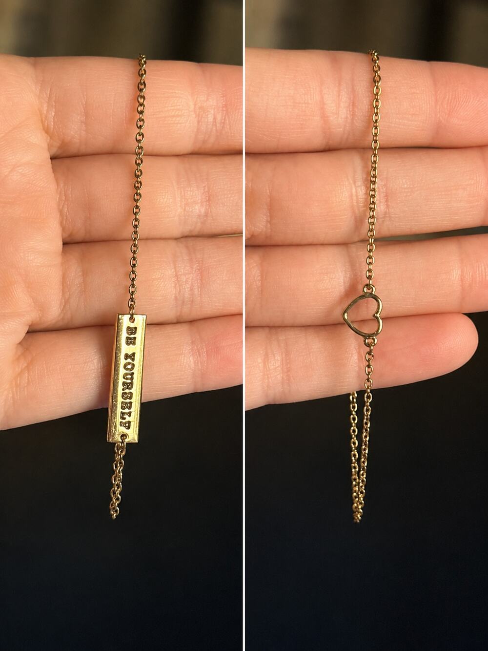 Inspirational Gold-Tone Adjustable Friendship Bracelets – Set of 2
